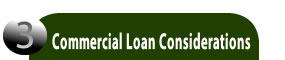 Commercial Loan Considetarions.  The Property The Cash Flow The borrower’s financial strenghth